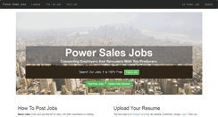 Desktop Screenshot of powersalesjobs.com